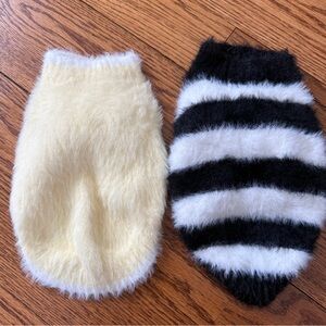 Cozy Fuzzy Pet Sweater Set Black, White, Yellow, Cream s small toy breed yorkie